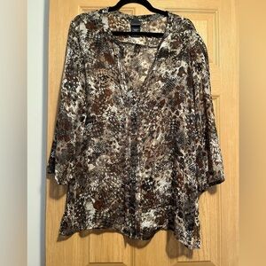 Covington animal print blouse